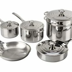 Le Creuset 10 Piece Stainless Steel Cookware Set Le Creuset Cookware Sets