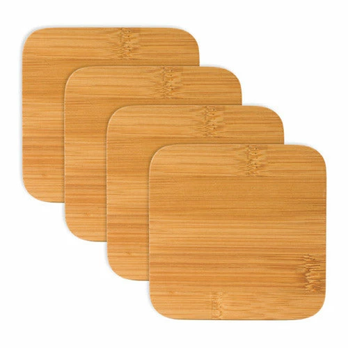 Wine Glass Accessories True Fabrications Bamboo Coasters Set