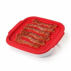 OXO Good Grips Microwave Bacon Crisper In Red/White Cook With OXO