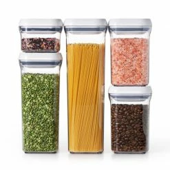 OXO Good Grips 5-Piece Food Storage Pop Container Set Organize With OXO