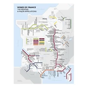 True Fabrications Wine & Vineyard Maps Metro Wine Map Of France