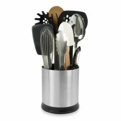 Organize With OXO OXO Good Grips Stainless Steel Rotating Utensil Holder
