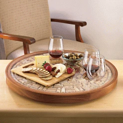 Wine Enthusiast Wine Cork Lazy Susan Kit