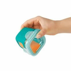 OXO Tot Baby & Toddler OXO Tot 4 Oz. Glass Baby Food Storage Blocks With Silicone Sleeves In Teal (Set Of 4)