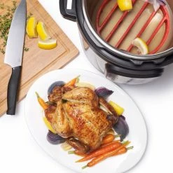 OXO Silicone Pressure Cooker Roasting Rack In Red Cook With OXO