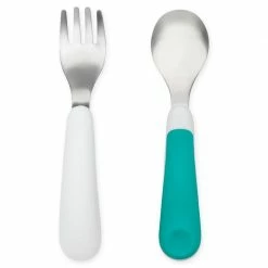 OXO Tot Fork And Spoon Set In Teal