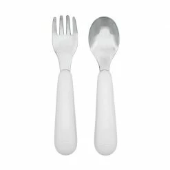 OXO Tot On The Go Fork And Spoon Set With Travel Case In Teal