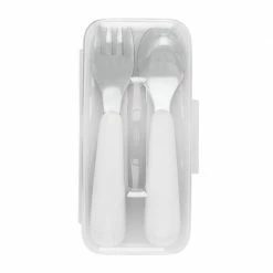 OXO Tot On The Go Fork And Spoon Set With Travel Case In Navy