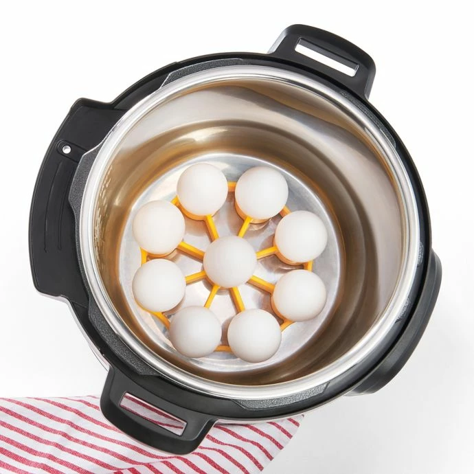 Cheapest 🎉 OXO Silicone Pressure Cooker Egg Rack In Yellow ❤️ 4 OXO Silicone Pressure Cooker Egg Rack In Yellow