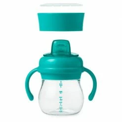OXO Tot 6 Oz. Transitions Soft Spout Sippy Cup Set In Teal OXO Tot Baby & Toddler