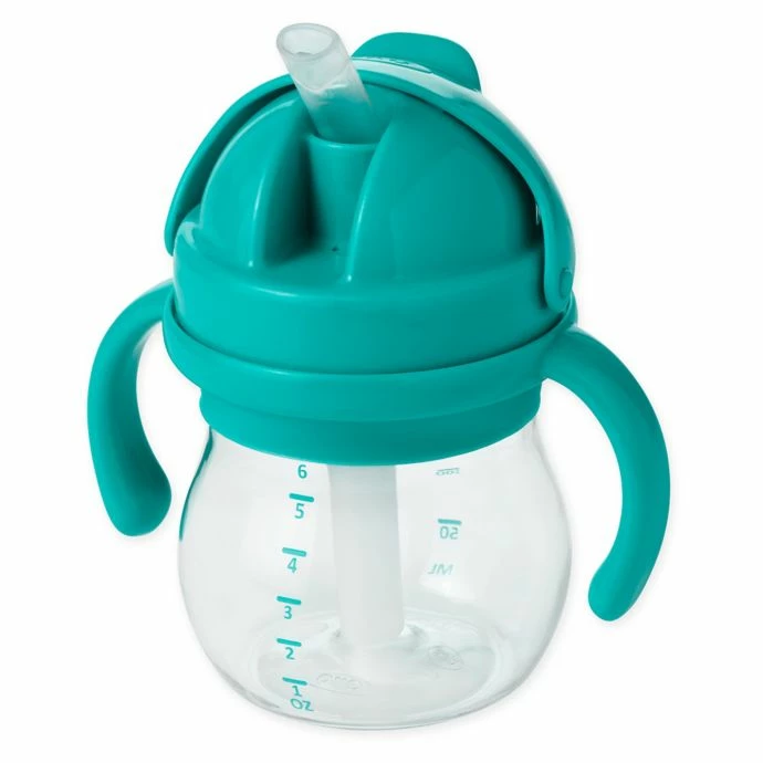 Budget π OXO Tot Transitions 6oz. Straw Cup With Handles In Teal π 1 OXO Tot Transitions 6oz. Straw Cup With Handles In Teal