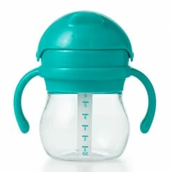 Budget π OXO Tot Transitions 6oz. Straw Cup With Handles In Teal π 11 OXO Tot Transitions 6oz. Straw Cup With Handles In Teal