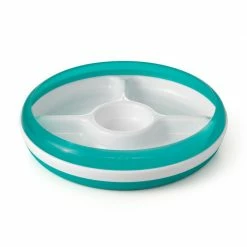 OXO Tot Divided Plate With Removable Ring In Teal OXO Tot Baby & Toddler