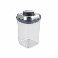 OXO SteeL 0.9-Quart POP Square Food Storage Container Organize With OXO