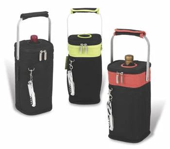 Deals 🧨 Wine Carry Bags Picnic At Ascot Single Bottle Tote - Black ✔️ 2 Wine Carry Bags Picnic At Ascot Single Bottle Tote - Black