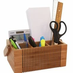 Storage & Organization Totally Bamboo Lattice Flatware Caddy