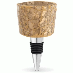 Epic Products Wine Bottle Stoppers Gold Mosaic Tealight Bottle Stopper