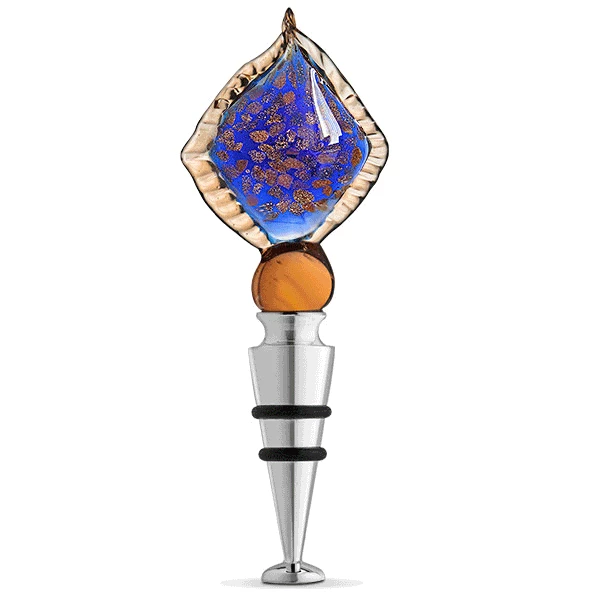Brand new ✨ Epic Products Wine Bottle Stoppers Cobalt Leaf Bottle Stopper ✨ 1 Epic Products Wine Bottle Stoppers Cobalt Leaf Bottle Stopper