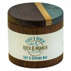 Storage & Organization Totally Bamboo Rock & Branch Series Slate And Acacia Salt & Storage Box