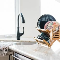 Totally Bamboo Compact Dish Rack Storage & Organization