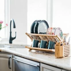 Storage & Organization Totally Bamboo Eco Dish Rack Utensil Holder