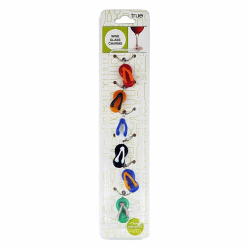 Promo π True Fabrications Glass Flip Flop Wine Charms π€© 2 True Fabrications Glass Flip Flop Wine Charms