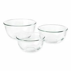 OXO Good Grips 3-Piece Clear Glass Mixing Bowl Set Cook With OXO
