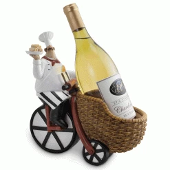Shopwinestuff Pastry Chef On Bike Bottle Holder Wine Racks & Holders