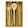 Storage & Organization Totally Bamboo 12-Piece Bamboo Flatware Set With Portable Storage Case