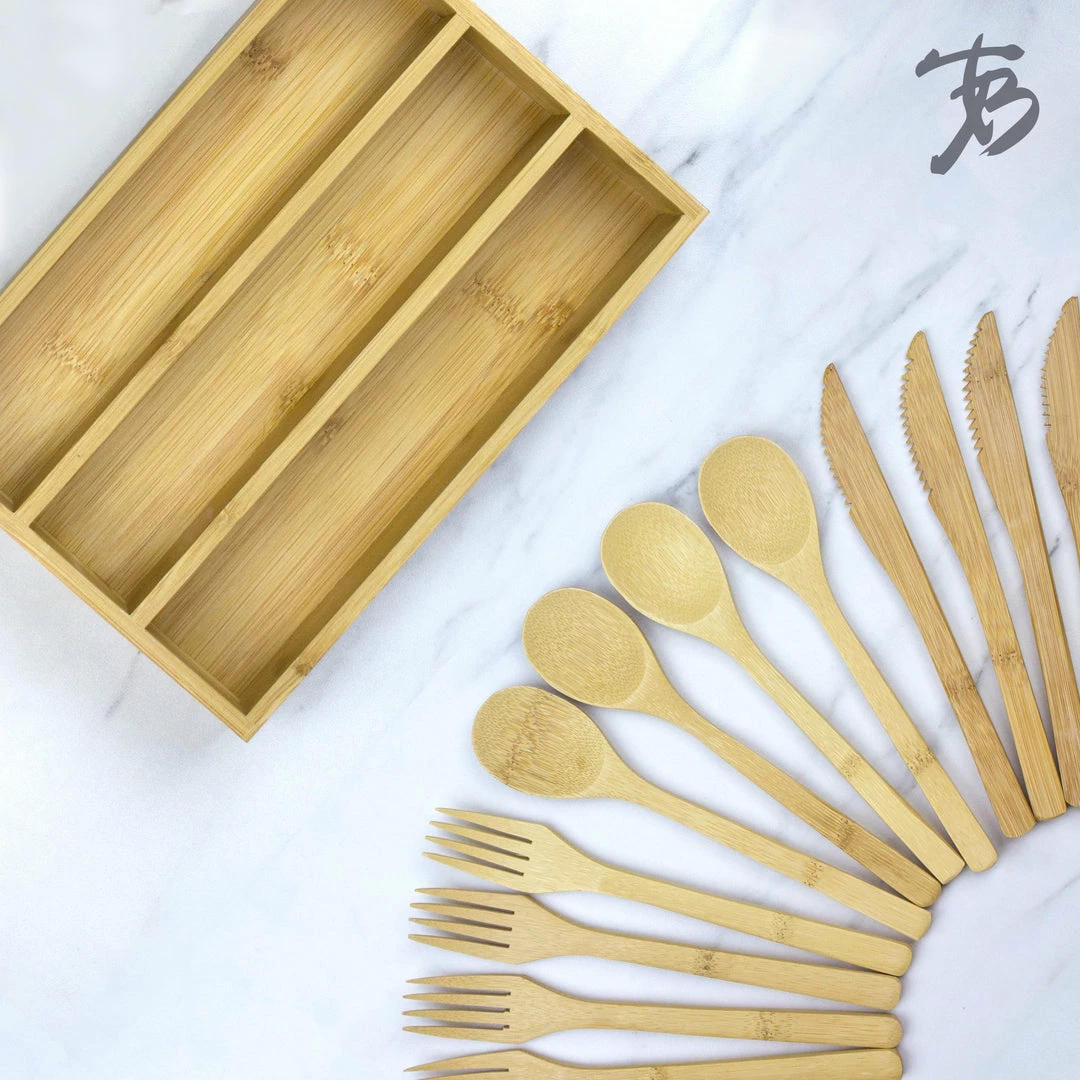 Brand new β¨ Storage & Organization Totally Bamboo 12-Piece Bamboo Flatware Set With Portable Storage Case π 3 Storage & Organization Totally Bamboo 12-Piece Bamboo Flatware Set With Portable Storage Case