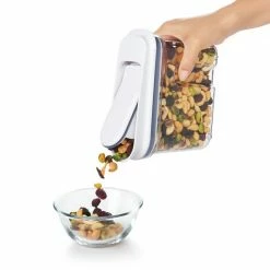 OXO Good Grips 3-Piece Clear Food Container With Dispenser Top Set Organize With OXO