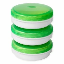 OXO Good Grips 2 Oz. On-the-Go Dressing Containers In Green/White (Set Of 3) Organize With OXO