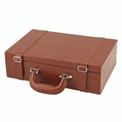 True Fabrications Bowery Wine Suitcase 2 Bottle Box