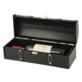 Wine Carry Bags True Fabrications 1-Bottle Antique Black Wine Box