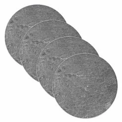 True Fabrications Round Slate Coaster Set Wine Glass Accessories