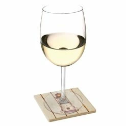 True Fabrications Seaside Wine Coasters Wine Glass Accessories