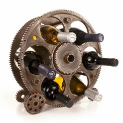Wine Racks & Holders True Fabrications Gears And Wheels Bottle Rack