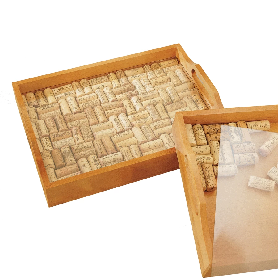 New π€© Wine Enthusiast Wine Cork Serving Tray π€© 1 Wine Enthusiast Wine Cork Serving Tray