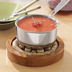 Wine Enthusiast Round Wine Cork Trivet Kit Cork Presentation