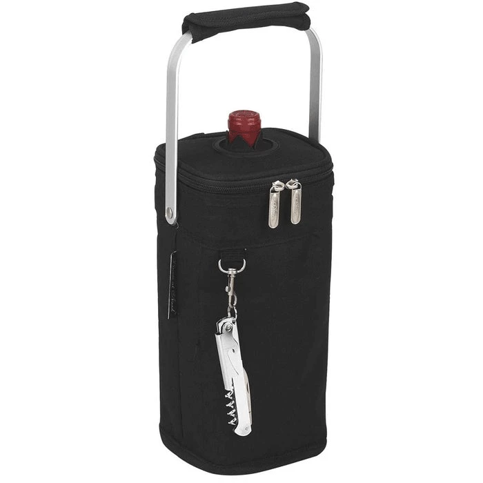 Deals 🧨 Wine Carry Bags Picnic At Ascot Single Bottle Tote - Black ✔️ 1 Wine Carry Bags Picnic At Ascot Single Bottle Tote - Black