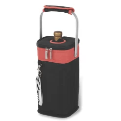 Picnic At Ascot Single Bottle Tote - Orange