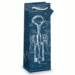 Epic Products Wine & Liquor Gift Bags Anatomy Of A Corkscrew Bottle Gift Bag