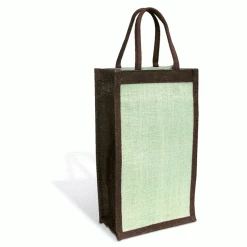 Epic Products Epic Mocha & Mint Single Bottle Jute Bottle Bag Wine Carry Bags