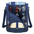 Picnic At Ascot Two Bottle Wine & Cheese Cooler W/ Glasses