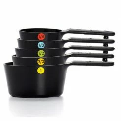 OXO Good Grips 6-Piece Plastic Measuring Cups In Black Cook With OXO