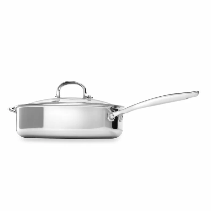 Top 10 👏 OXO Good Grips Tri-Ply Pro 4 Qt. Stainless Steel Covered Saut Pan Cook With OXO ❤️ 3 OXO Good Grips Tri-Ply Pro 4 Qt. Stainless Steel Covered Saut Pan Cook With OXO