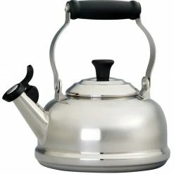 Le Creuset 1.7 Quart Stainless Steel Whistling Tea Kettle Le Creuset Stockpots & Tea Kettles