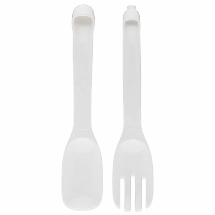 Brand new ✔️ OXO Good Grips 2-in-1 Salad Servers In White Cook With OXO 😍 1 OXO Good Grips 2-in-1 Salad Servers In White Cook With OXO