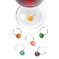True Fabrications Glass Swirly Ball Wine Charms Wine Glass Accessories
