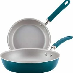 Rachael Ray Create Delicious 2 Piece Nonstick Skillet Set, Teal Shimmer